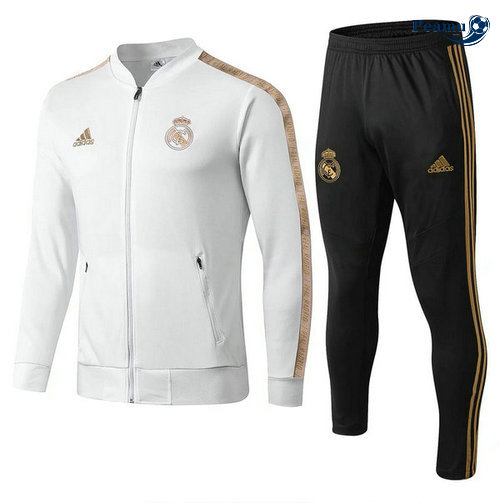 Veste Survetement Real Madrid Bianco/Jaune 2019-2020