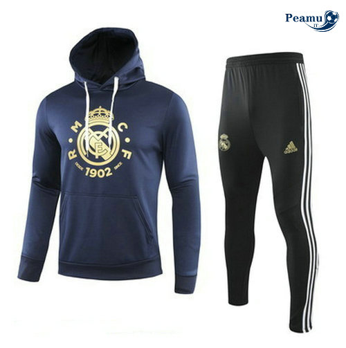 Survetement - Sweat à capuche Real Madrid Bleu navy/Noir 2019-2020