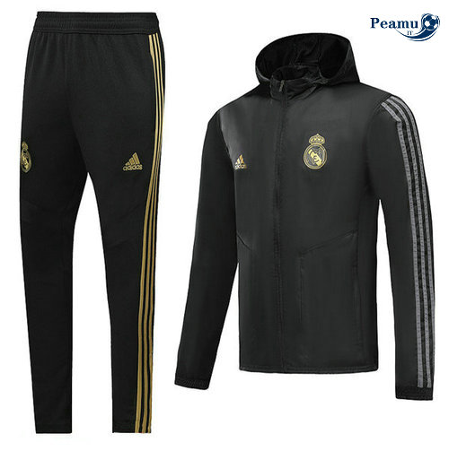 Veste Survetement A Vento Real Madrid Noir 2019-2020