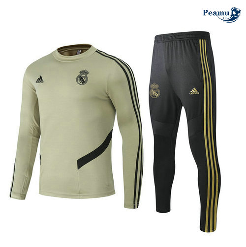 Survetement Real Madrid Jaune Terre 2020-2021 Collo rotondo