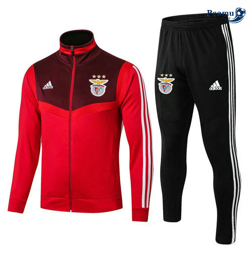 Veste Survetement S.L Benfica Rouge Noir 2019-2020