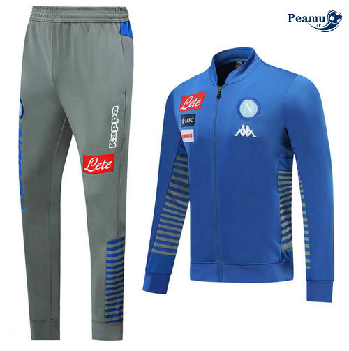 Veste Survetement SSC Naples Bleu clair/Gris 2019-2020