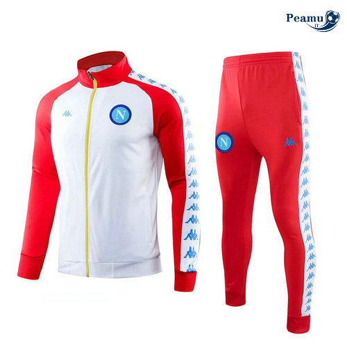 Veste Survetement SSC Naples Bianco/Rouge 2019-2020