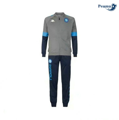Veste Survetement SSC Naples Gris/Bleu navy 2019-2020