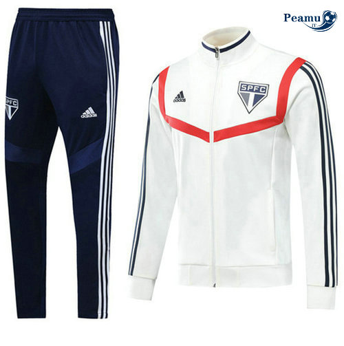 Veste Survetement São Paulo Bianco/Rouge 2019-2020