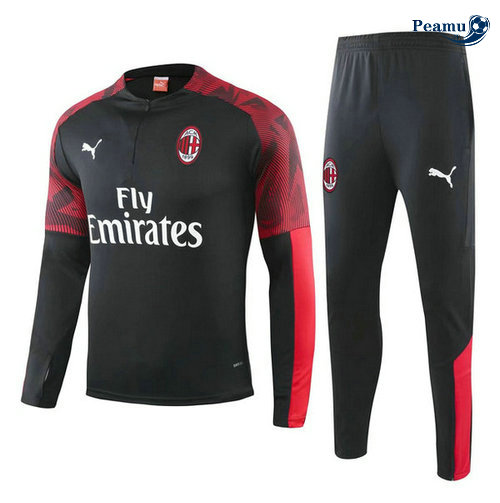 Survetement AC Milan Enfant Noir/Rouge 2019-2020