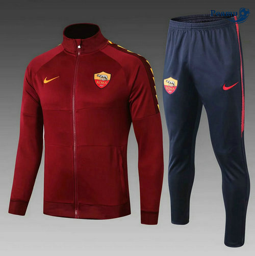 Veste Survetement AS Rome Enfant Jujube Rouge 2019-2020
