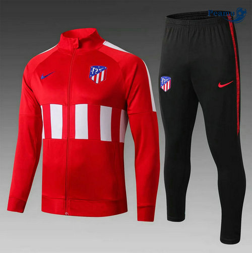 Veste Survetement Atletico Madrid Enfant Rouge/Bianco/Noir 2019-2020