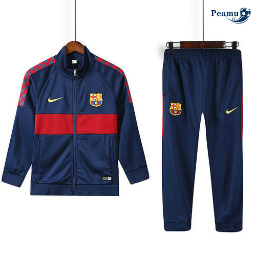 Veste Survetement Barcelone Enfant Bleu navy/Rouge 2019-2020