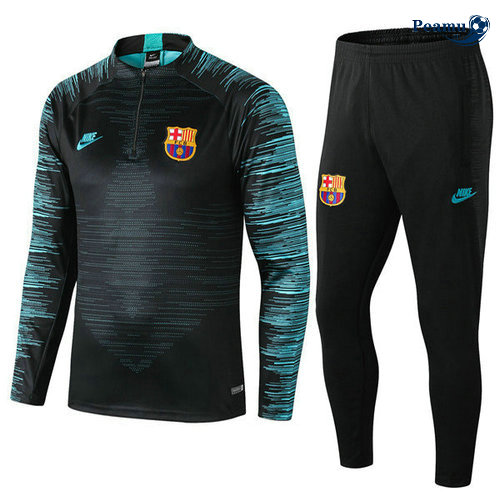 Survetement Barcelone Enfant Noir/Verde 2019-2020