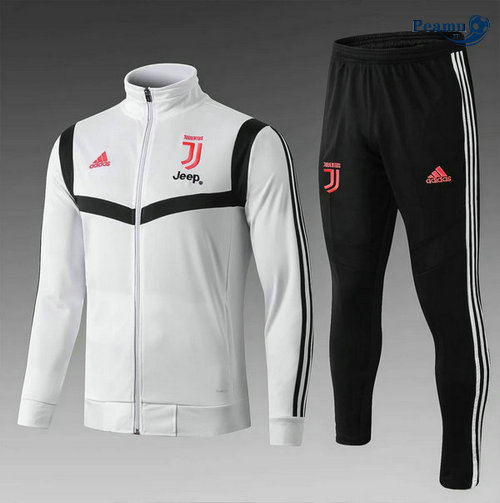 Veste Survetement Juventus Enfant Bianco/Noir 2019-2020 Collo Alto