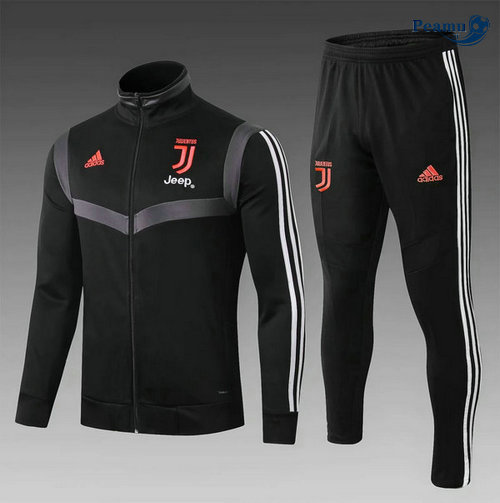 Veste Survetement Juventus Enfant Noir 2019-2020 Collo Alto