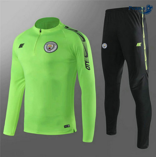 Survetement Manchester City Enfant Verde/Noir 2019-2020
