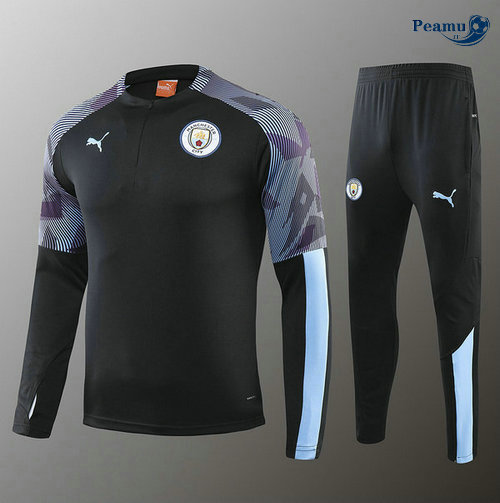 Survetement Manchester City Enfant Noir/Porpora 2019-2020