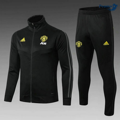 Veste Survetement Manchester United Enfant Noir 2019-2020