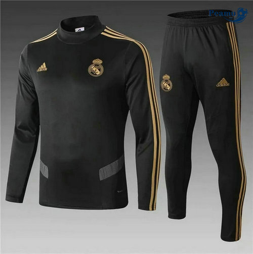 Survetement Real Madrid Enfant Noir 2019-2020 Collo Alto