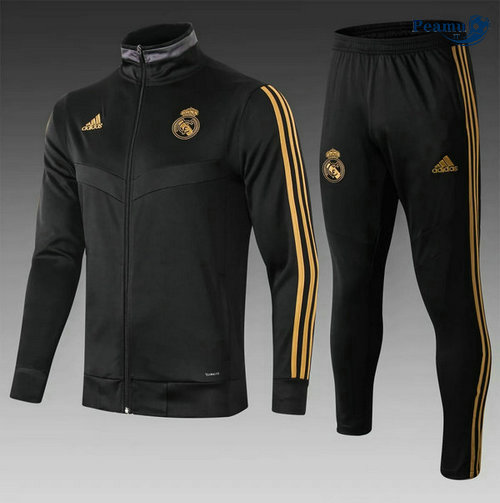 Veste Survetement Real Madrid Enfant Noir 2019-2020 Collo Alto