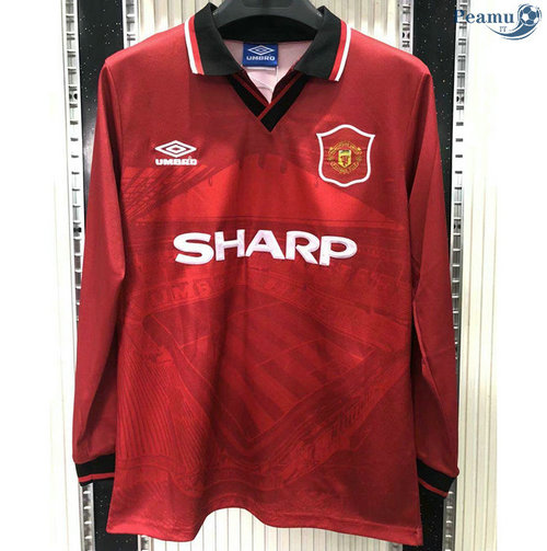 Maillot Rétro Manchester United Domicile Manche Longue 1994-96