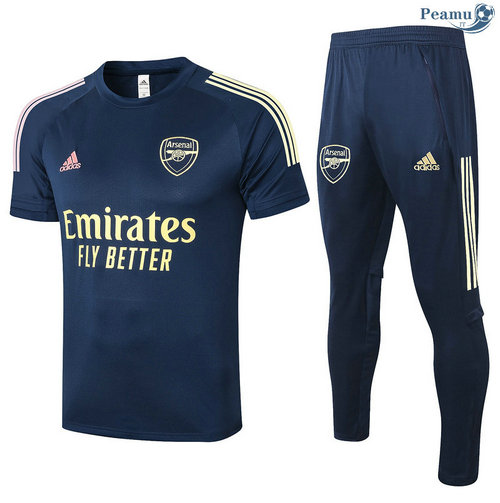 Kit Maillot Entrainement Arsenal + Pantalon Bleu Marine 2020-2021