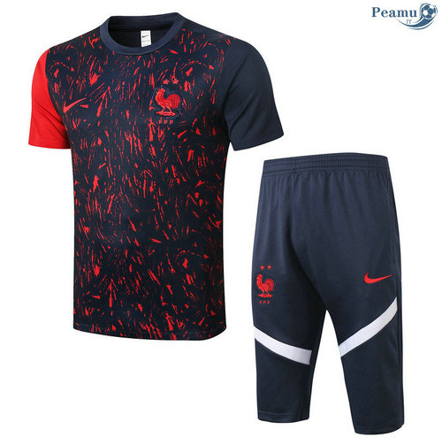 Kit Maillot Entrainement France + Pantalon 3/4 Noir 2020-2021