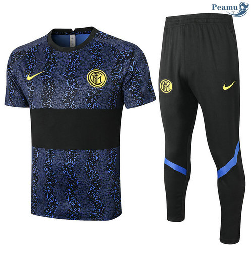 Kit Maillot Entrainement Inter Milan + Pantalon Bleu/Noir 2020-2021