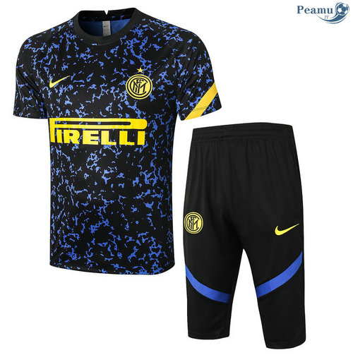 Kit Maillot Entrainement Inter Milan + Pantalon 3/4 Bleu 2020-2021