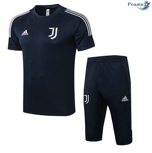 Kit Maillot Entrainement Juventus + Pantalon 3/4 Bleu Marine 2020-2021