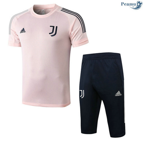Kit Maillot Entrainement Juventus + Pantalon 3/4 Rose 2020-2021