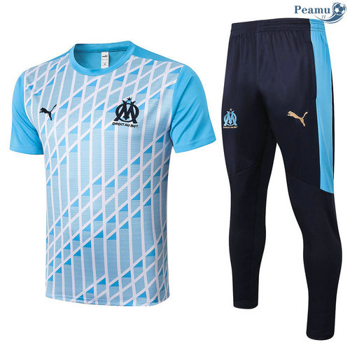Kit Maillot Entrainement Marseille Bleu clair 2020-2021