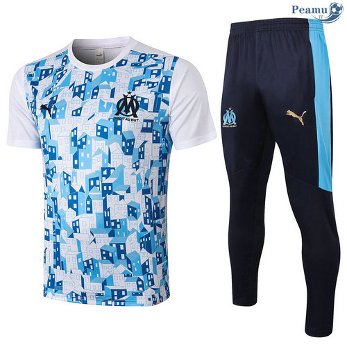 Kit Maillot Entrainement Marseille Blanc 2020-2021
