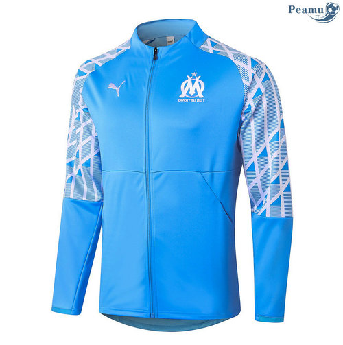 Veste foot Marseille Bleu clair 2020-2021