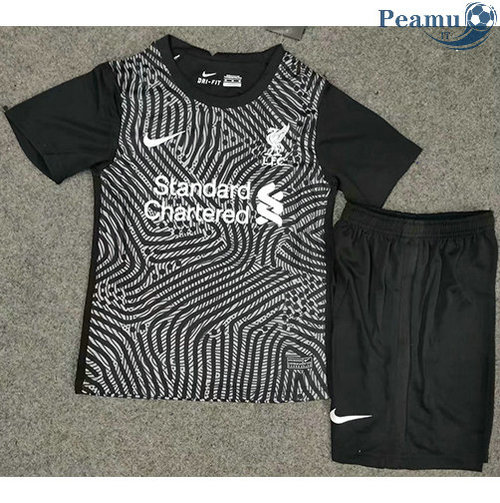 Maillot foot Liverpool Enfant Portiere Noir 2020-2021
