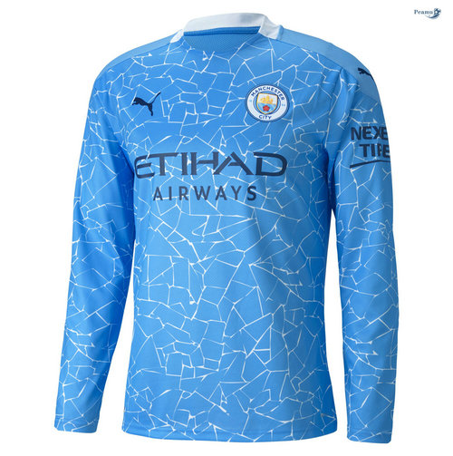 Maillot foot Manchester city Domicile Manche Longue 2020-2021