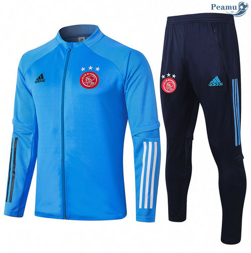 Veste Survetement AFC Ajax Bleu clair 2020-2021