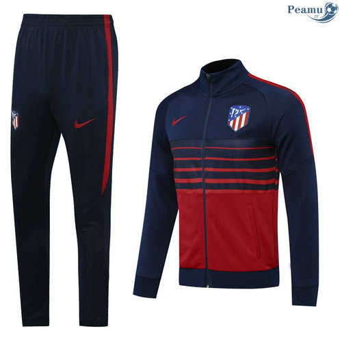 Veste Survetement Atletico Madrid Bleu Marine/Rouge 2020-2021