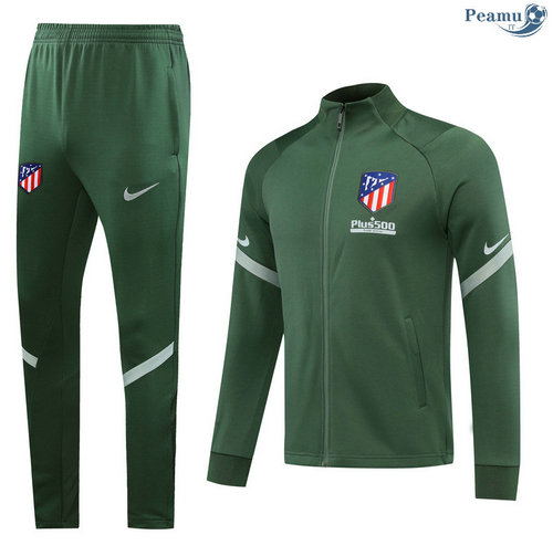 Veste Survetement Atletico Madrid Verde 2020-2021