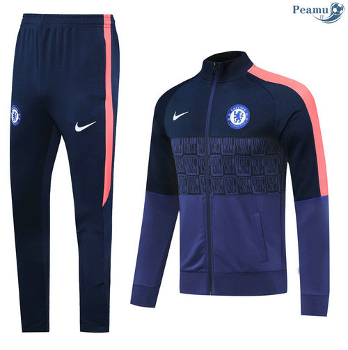 Veste Survetement Chelsea Bleu Marine 2020-2021