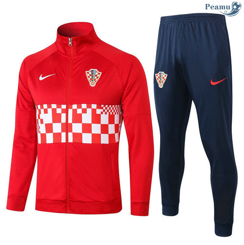 Veste Survetement Croatie Rouge 2020-2021