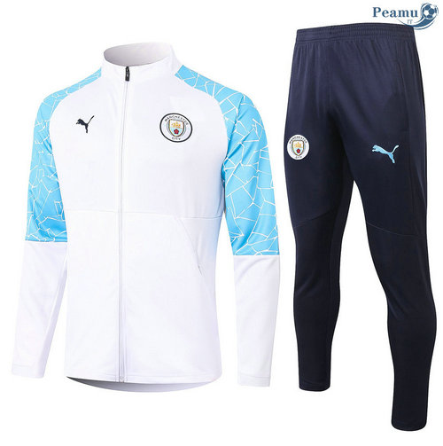 Veste Survetement Manchester City Blanc 2020-2021