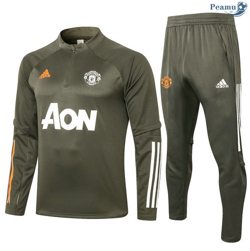 Survetement Manchester United Armée Verdee 2020-2021