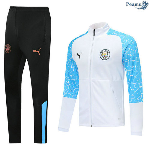 Veste Survetement Manchester United Blanc 2020-2021