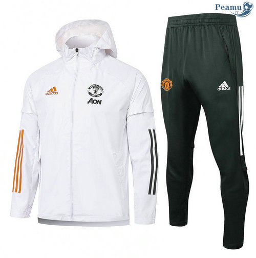 Veste Survetement A Vento Manchester United Blanc 2020-2021