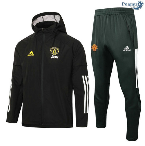 Veste Survetement A Vento Manchester United Noir 2020-2021