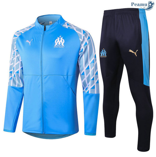 Veste Survetement Marseille Bleu clair 2020-2021