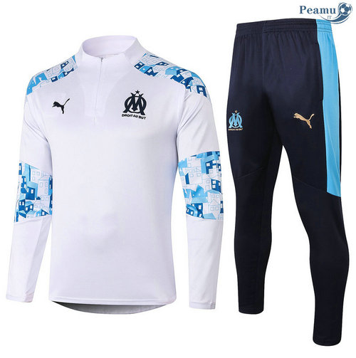 Survetement Marseille Blanc 2020-2021