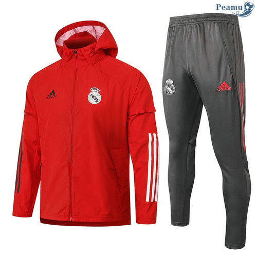 Veste Survetement A Vento Real Madrid Rouge 2020-2021