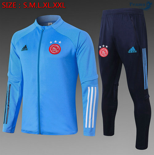 Veste Survetement AFC Ajax Enfant Bleu clair 2020-2021