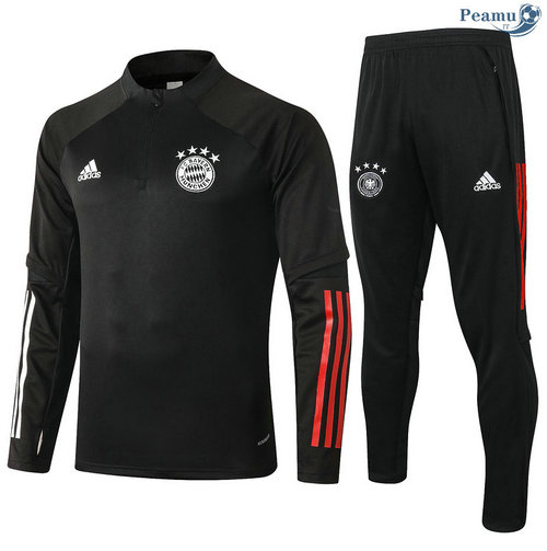 Veste Survetement Bayern Munich Enfant Noir 2020-2021