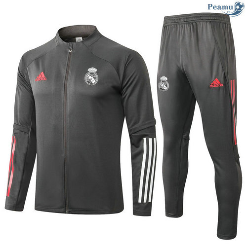 Veste Survetement Real Madrid Enfant Gris foncé 2020-2021
