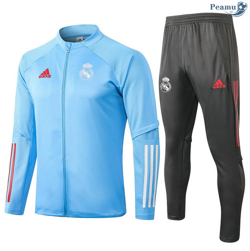 Veste Survetement Real Madrid Enfant Bleu clair 2020-2021